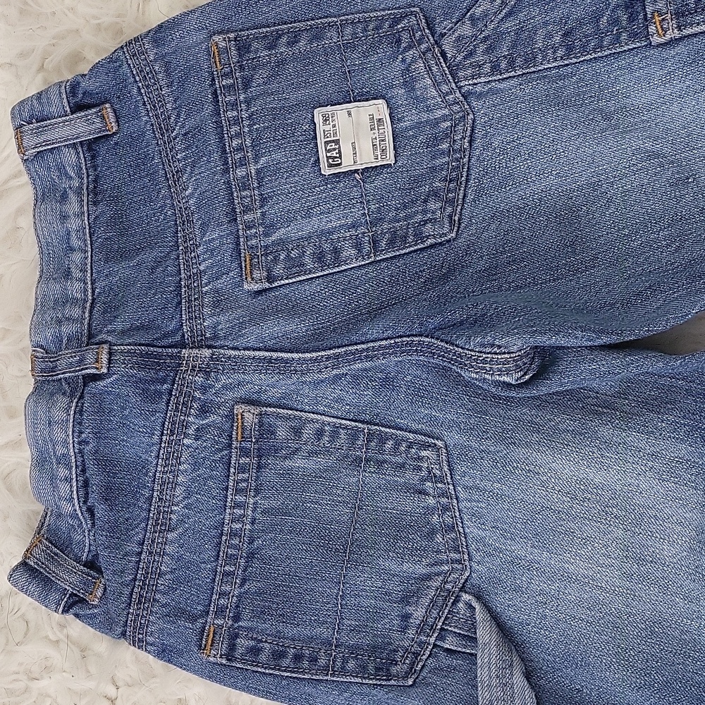 NWOT BABY GAP Boy's blue denim carpenter jeans size 4